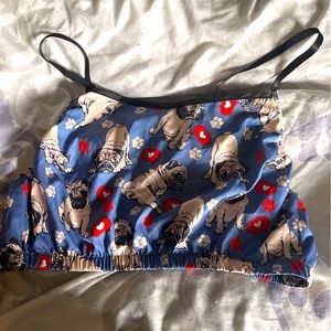 Shein Pug emoji tube top